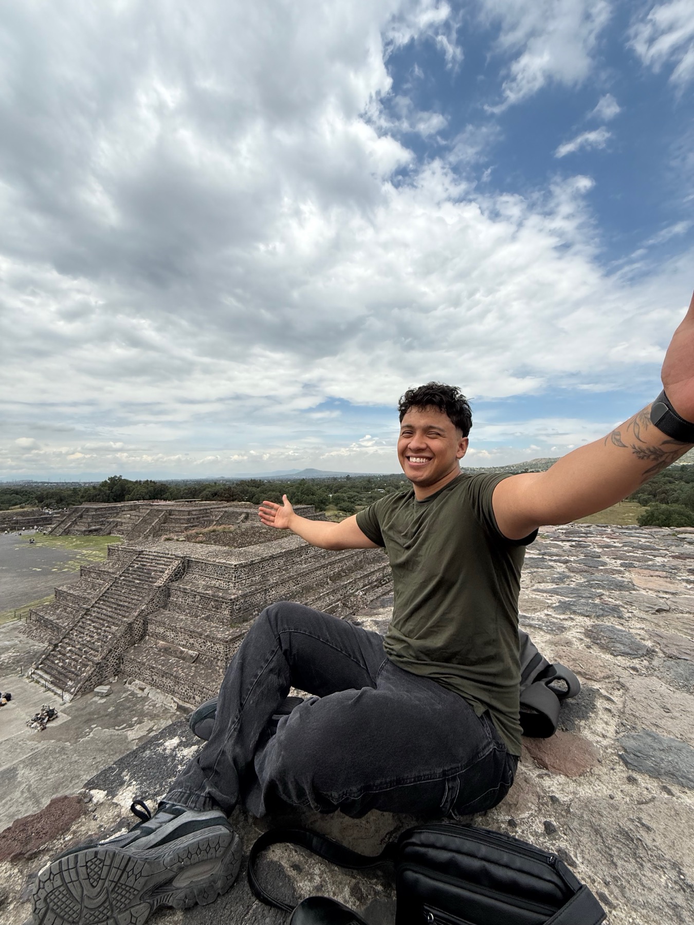 Aczel Santana visiting Teotihuacan