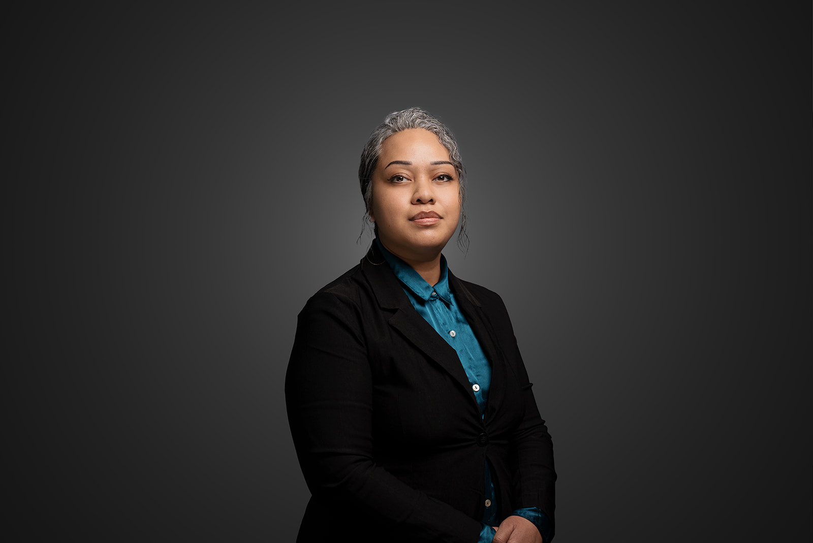 Professional Cintas employee headshot from a coordinated portrait day